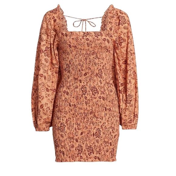 *SOLD* NWT! Free People Smock it to Me Long Sleeve Mini Dress - Size Medium - Picture 4 of 9